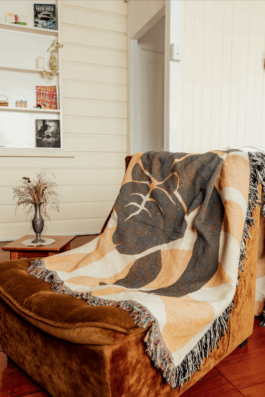 Woven Cotton Throw - Tiger Totem