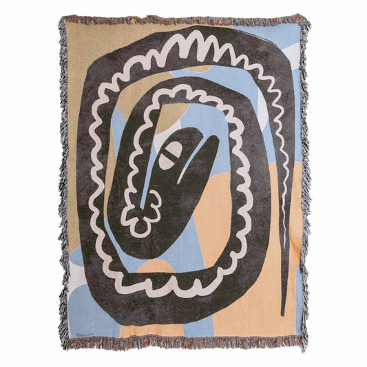 Woven Cotton Throw - Snake Totem